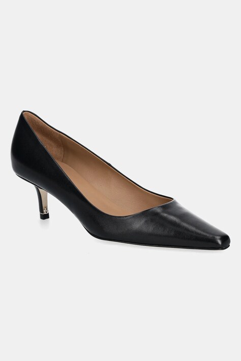 BOSS stilettos de piele Charlieze culoarea negru, 50538765