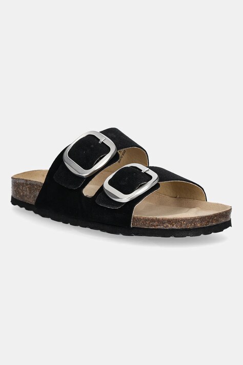 Bianco papuci din piele BIAMIAMI femei, culoarea negru, 11201783