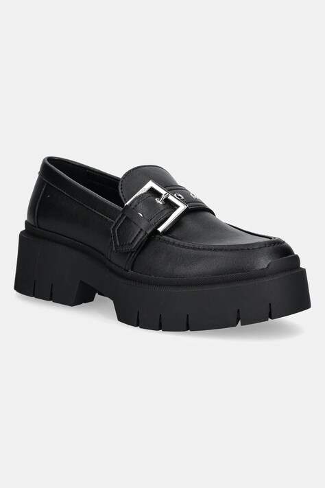HUGO mocasini Kris femei, culoarea negru, cu platforma, 50538616