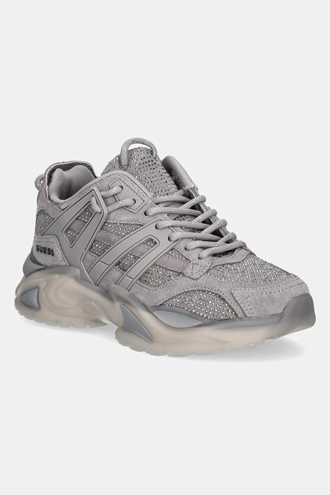 Guess sneakers din piele intoarsă BELLUNA culoarea gri, FLPBLL SUE12