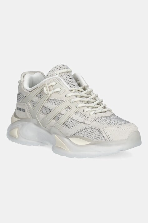 Guess sneakers din piele intoarsă BELLUNA culoarea bej, FLPBLL SUE12