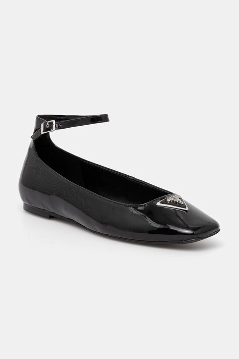 Baleríny Guess LEVVIS černá barva, FLPLVV PAT02