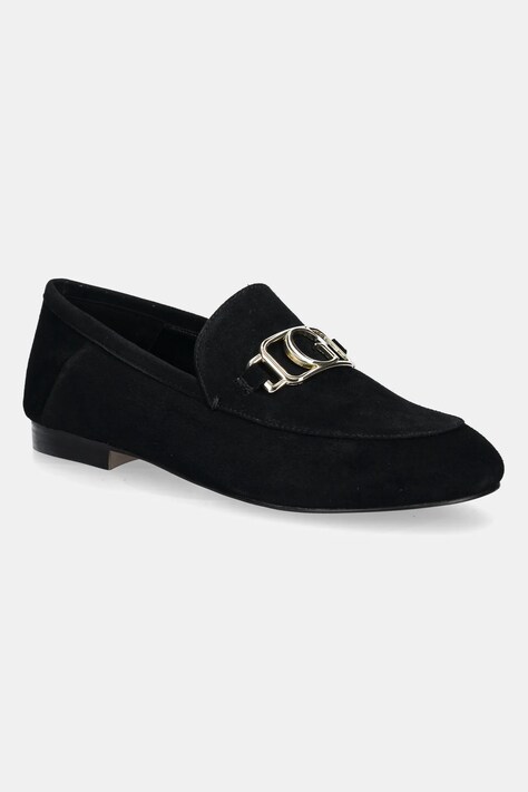 Guess mocasini din piele întoarsă MARTYNAS femei, culoarea negru, cu platformă, FLPMAR SUE14