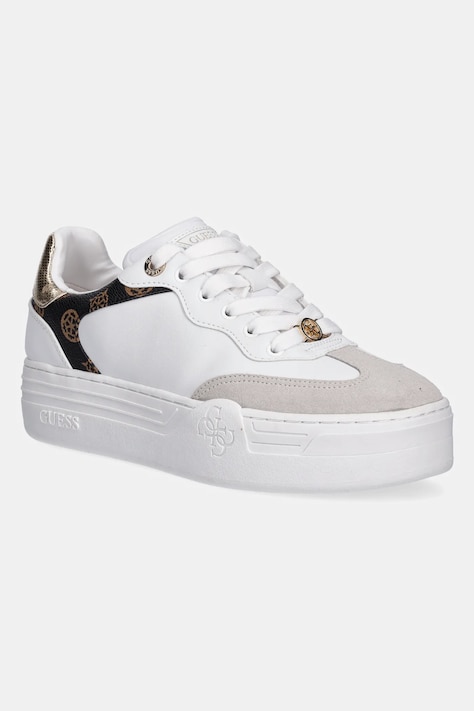 Guess sneakers SWOLE femei, culoarea alb, FLPSWO ELE12