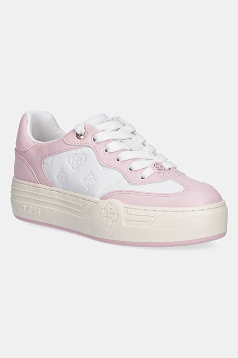 Guess sneakers SWOLE femei, culoarea roz, FLPSWO FAL12