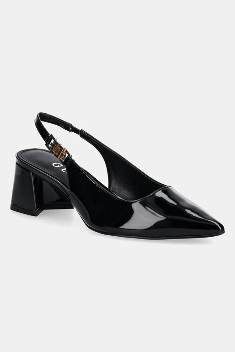 Guess pumps ZABELA culoarea negru, cu toc drept, FLPZAB PAF05