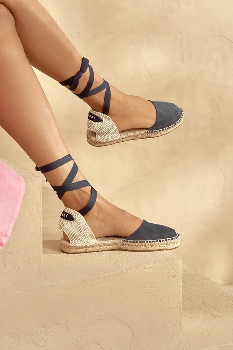 Manebi espadrile Flat Valenciana Espadrilles culoarea negru, K 1.5 P0