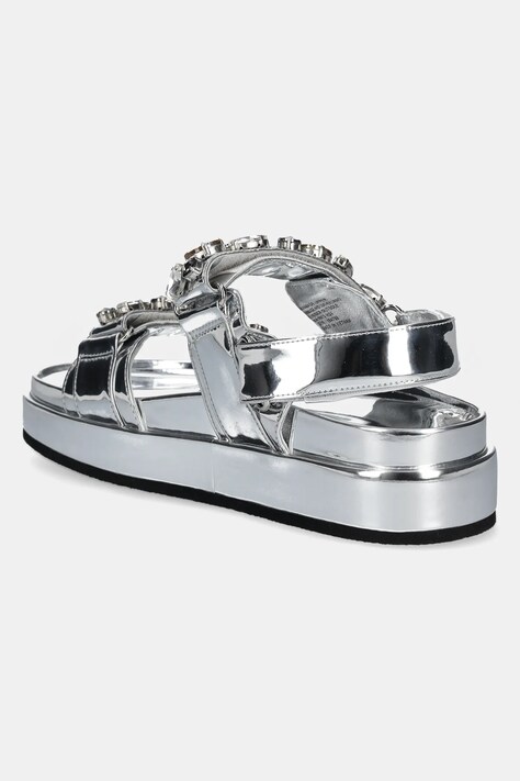 Сандалі Tory Burch Kira Embellished Sport Sandal — SS25-OBD0C5, срібний — фото 3