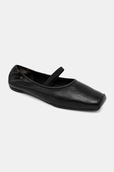 Kožené baleríny Tory Burch Runway Ballet černá barva, 157625-006