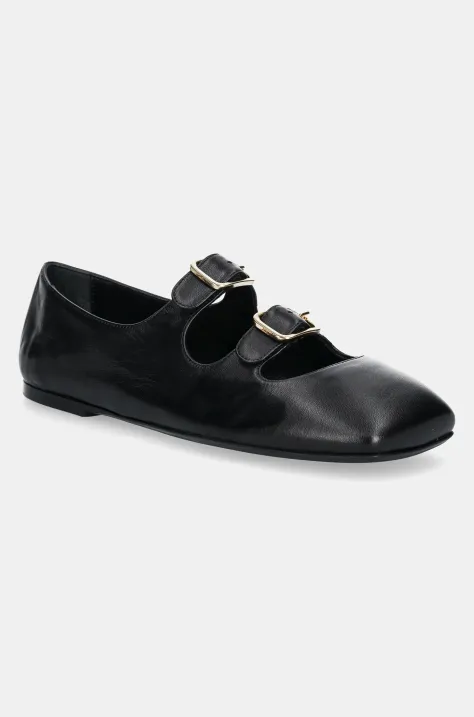 AGL ballerine in pelle Ceramic colore nero  D840001PGKA0761013