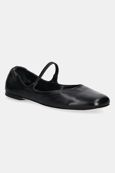 AGL balerini de piele Iris culoarea negru, D834075PCSOFTY0000
