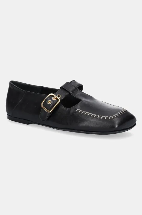 AGL baleriny skórzane Ceramic Shoes kolor czarny D840006PGKA0761013