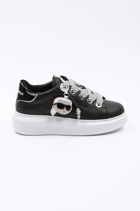 Karl Lagerfeld sneakers din piele KAPRI culoarea negru, KL62576T