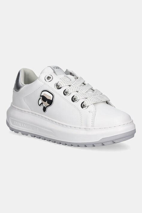 Karl Lagerfeld sneakers din piele KAPRI LUG culoarea alb, KL67530