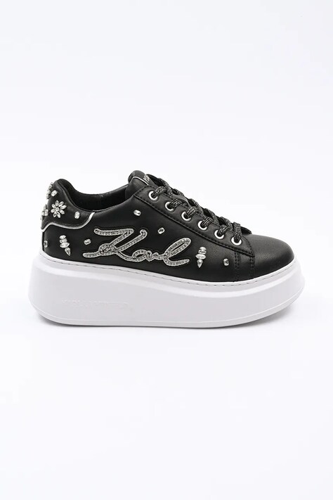 Karl Lagerfeld sneakers din piele ANAKAPRI culoarea negru, KL63525