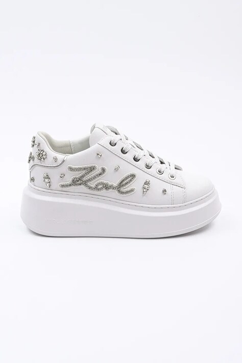 Karl Lagerfeld sneakers din piele ANAKAPRI culoarea alb, KL63525