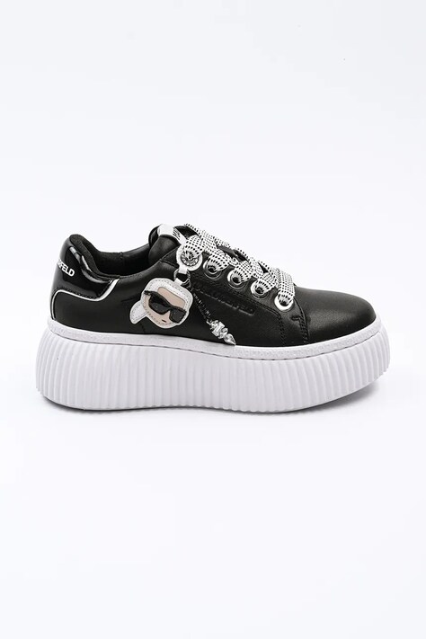 Karl Lagerfeld sneakers din piele KREEPER LO NFT culoarea negru, KL42376T