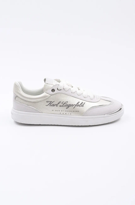 Karl Lagerfeld sneakers din piele ATLAS culoarea alb, KL63822