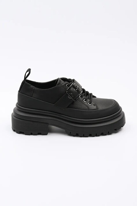 Karl Lagerfeld Jeans pantofi de piele BROOKE femei, culoarea negru, cu platforma, KLJ41125