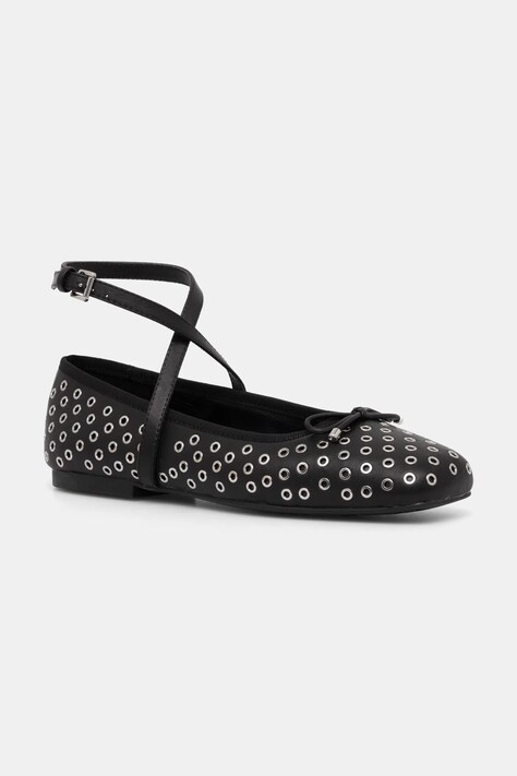 Kožené baleríny MICHAEL Michael Kors Collette černá barva, 40R5COFP1L.001