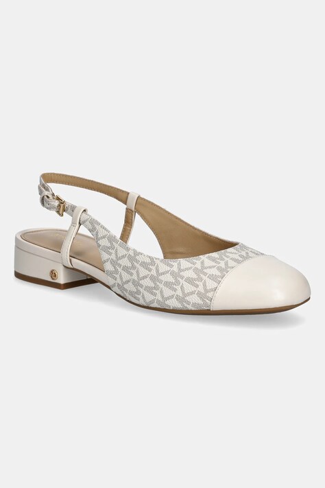 MICHAEL Michael Kors balerini Perla culoarea bej, cu toc deschis, 40R4PLFP1B.150