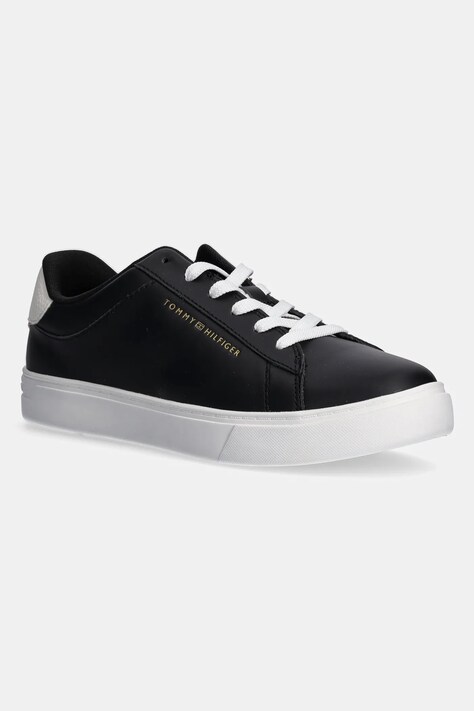 Tommy Hilfiger sneakers din piele ESSENTIAL COURT SNEAKER culoarea negru, FW0FW08320