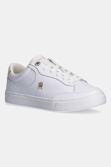 Tommy Hilfiger sneakers din piele ESSENTIAL CHIC COURT SNEAKER culoarea alb, FW0FW08322