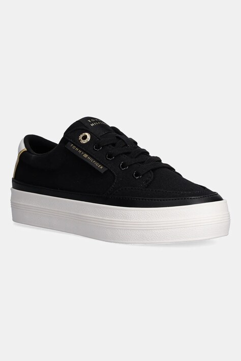 Кеды Tommy Hilfiger ESSENTIAL VULC TEXTILE SNEAKER женские цвет чёрный FW0FW08323