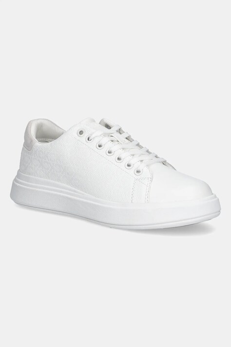 Sneakers boty Calvin Klein CUPSOLE LACE UP MONO bílá barva, HW0HW02445