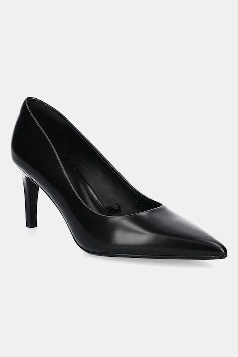 Шкіряні туфлі Calvin Klein HEEL PUMP 70 - BRUSH L колір чорний HW0HW02446