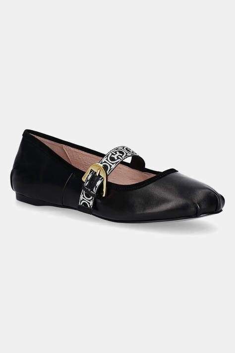 Coccinelle balerini de piele culoarea negru, E4 S15 19 01 01 847