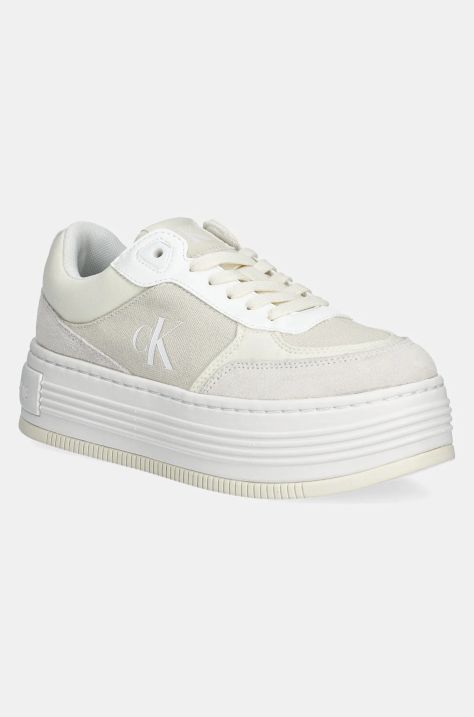 Calvin Klein Jeans sneakersy BOLD FLATF LOW MIX MG MEDIA kolor beżowy YW0YW01638