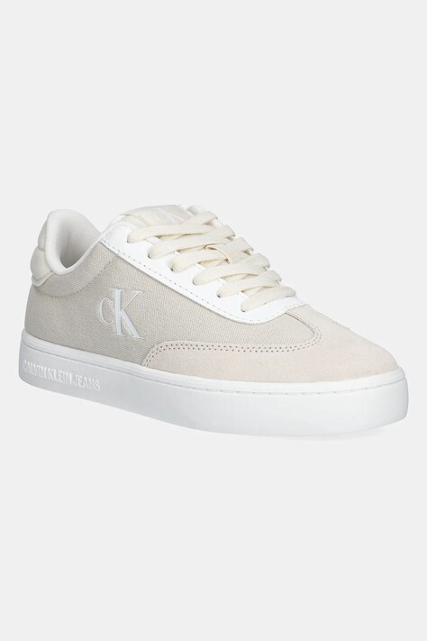 Tenisky Calvin Klein Jeans CLASSIC CUPSOLE LOW MIX MG WN béžová farba, YW0YW01636