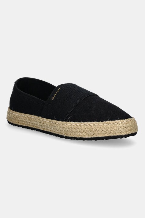 Espadrilky Gant Raffiaville černá barva, 30568943.G00