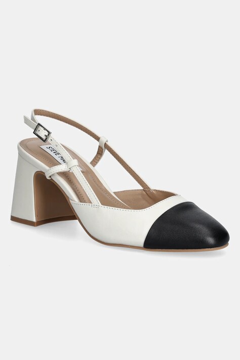Steve Madden pantofi de piele Zeina culoarea bej, cu toc drept, cu toc deschis, SM11003126