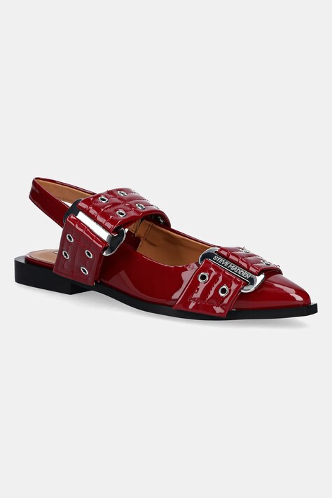 Baleríny Steve Madden Grand Ave červená barva, s odkrytou patou, SM11003257