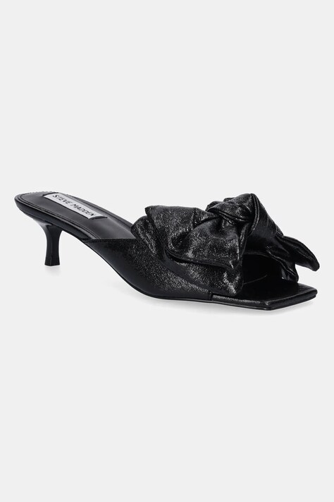 Šľapky Steve Madden Kit dámske, čierna farba, na vysokom podpätku, SM11003719