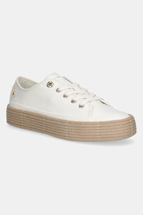 Tenisky Tommy Hilfiger VULC ESPADRILLE SNEAKER biela farba, FW0FW08404