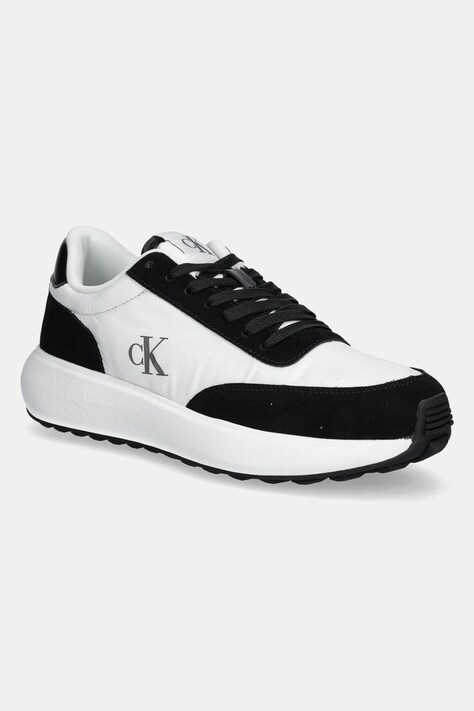 Sneakers boty Calvin Klein Jeans ATHLEISURE RUNNER LACEUP MIX WN bílá barva, YW0YW01774