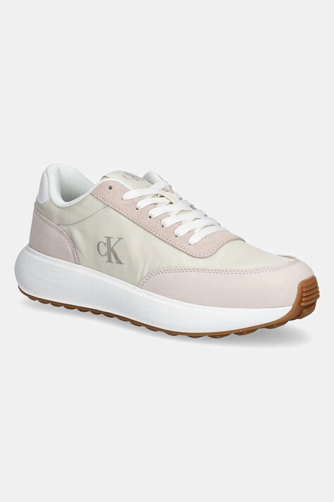 Calvin Klein Jeans sneakers ATHLEISURE RUNNER LACEUP MIX WN culoarea bej, YW0YW01774