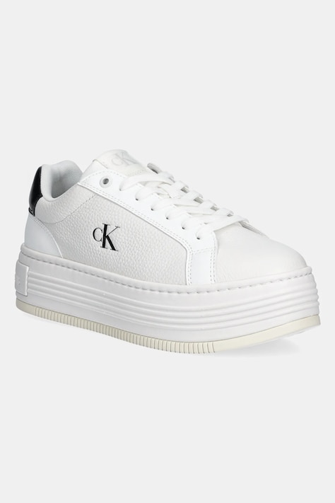 Calvin Klein Jeans sneakers BOLD FLATF LOW LACE MG culoarea alb, YW0YW01766
