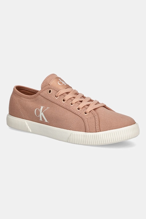 Πάνινα παπούτσια Calvin Klein Jeans ESS VULC LOW CV MG WN χρώμα: ροζ, YW0YW01762