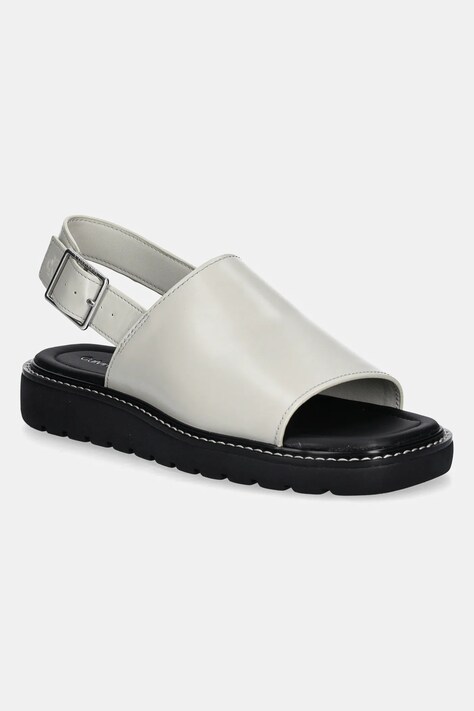 Calvin Klein Jeans sandale SQ MOLDED SANDAL SLING MG LTH femei, culoarea gri, YW0YW01711