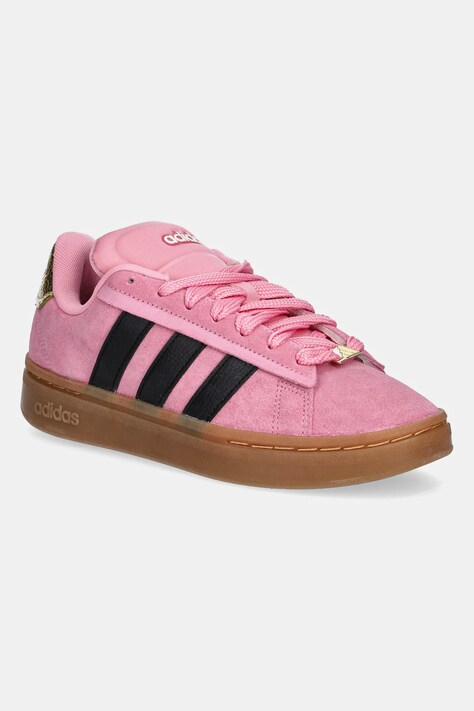 Semišové sneakers boty adidas GRAND COURT ALPHA 00s růžová barva, JH8669