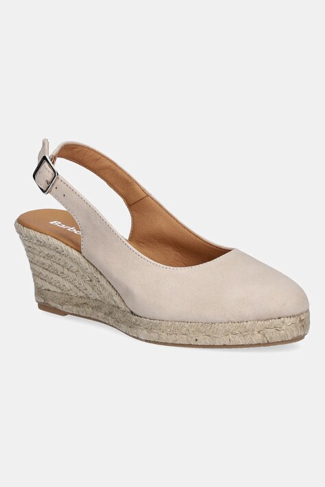 Barbour espadrile Hazel culoarea bej, toc pana, LFO0764CR31