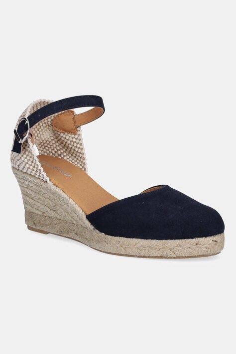 Barbour espadrile Elder culoarea albastru marin, toc pana, LFO0765NY31