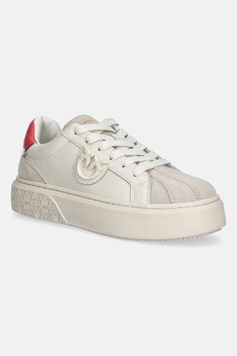 Semišové sneakers boty Pinko Yoko béžová barva, SS0073 P021 F5B