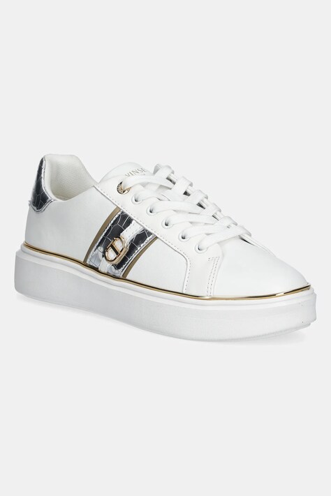 Twinset sneakers femei, culoarea alb, 251TCP01A