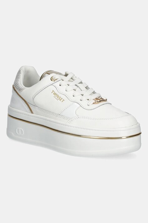 Twinset sneakers femei, culoarea alb, 251TCP014
