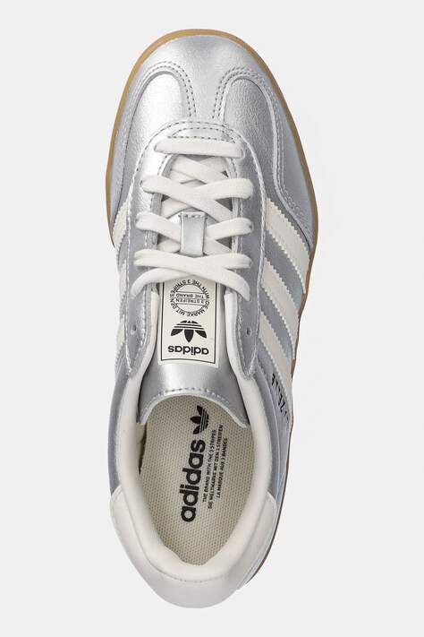 Шкіряні кросівки adidas Originals Gazelle Indoor — SS25-OBD1DT, срібний — фото 4